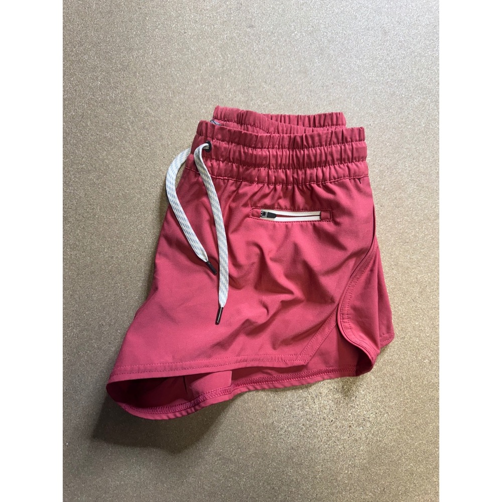 Vuori Women's Running Shorts Coral Pink Performance Zipper Pocket  S $78 - Picture 3 of 7